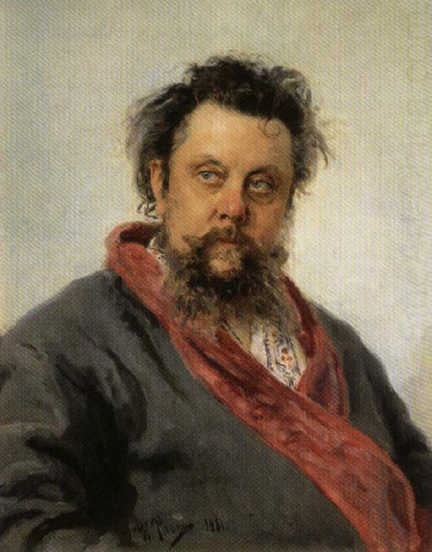 Portrait of Modest Mussorgsky, Ilya Repin